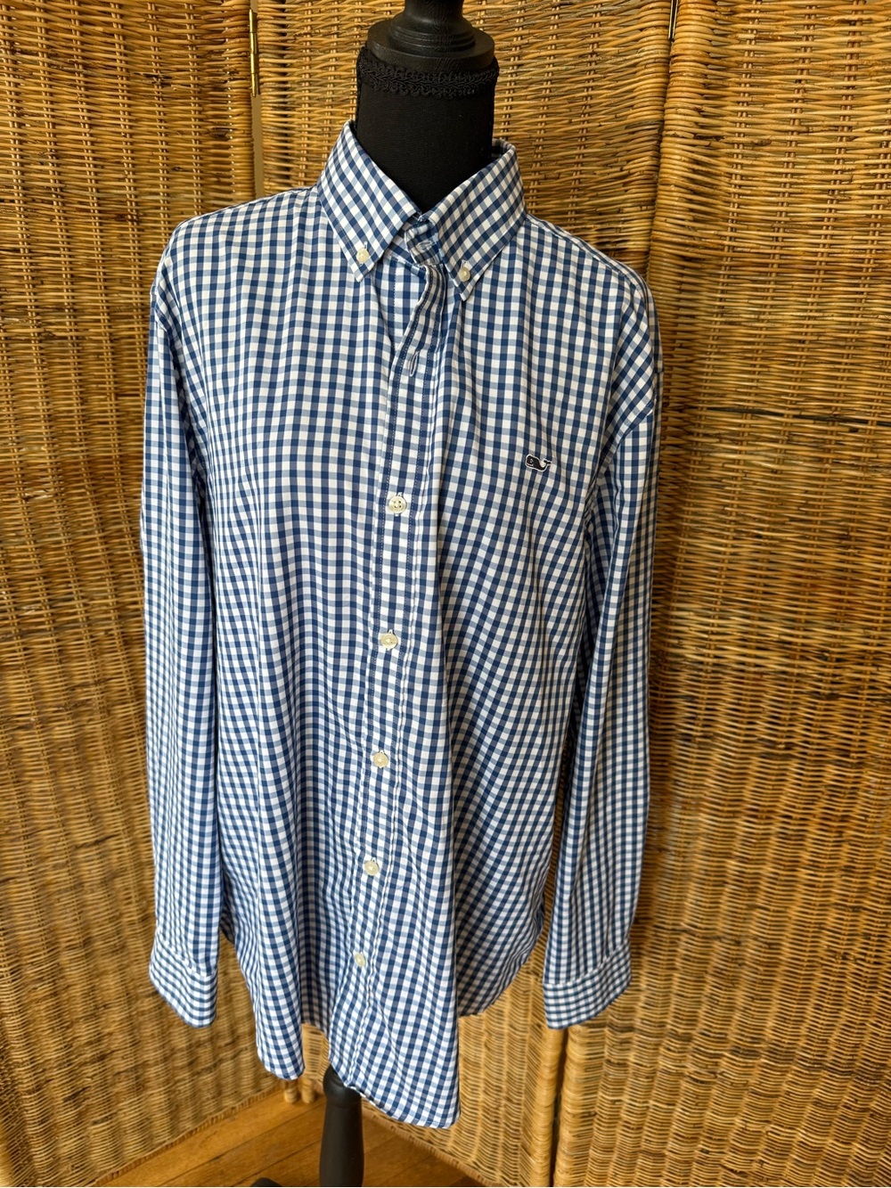 Men's vineyard vines Blue Gingham Button-Down Shirt